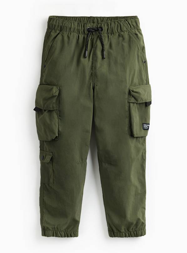 Khaki Woven Cargo Trousers 6 years
