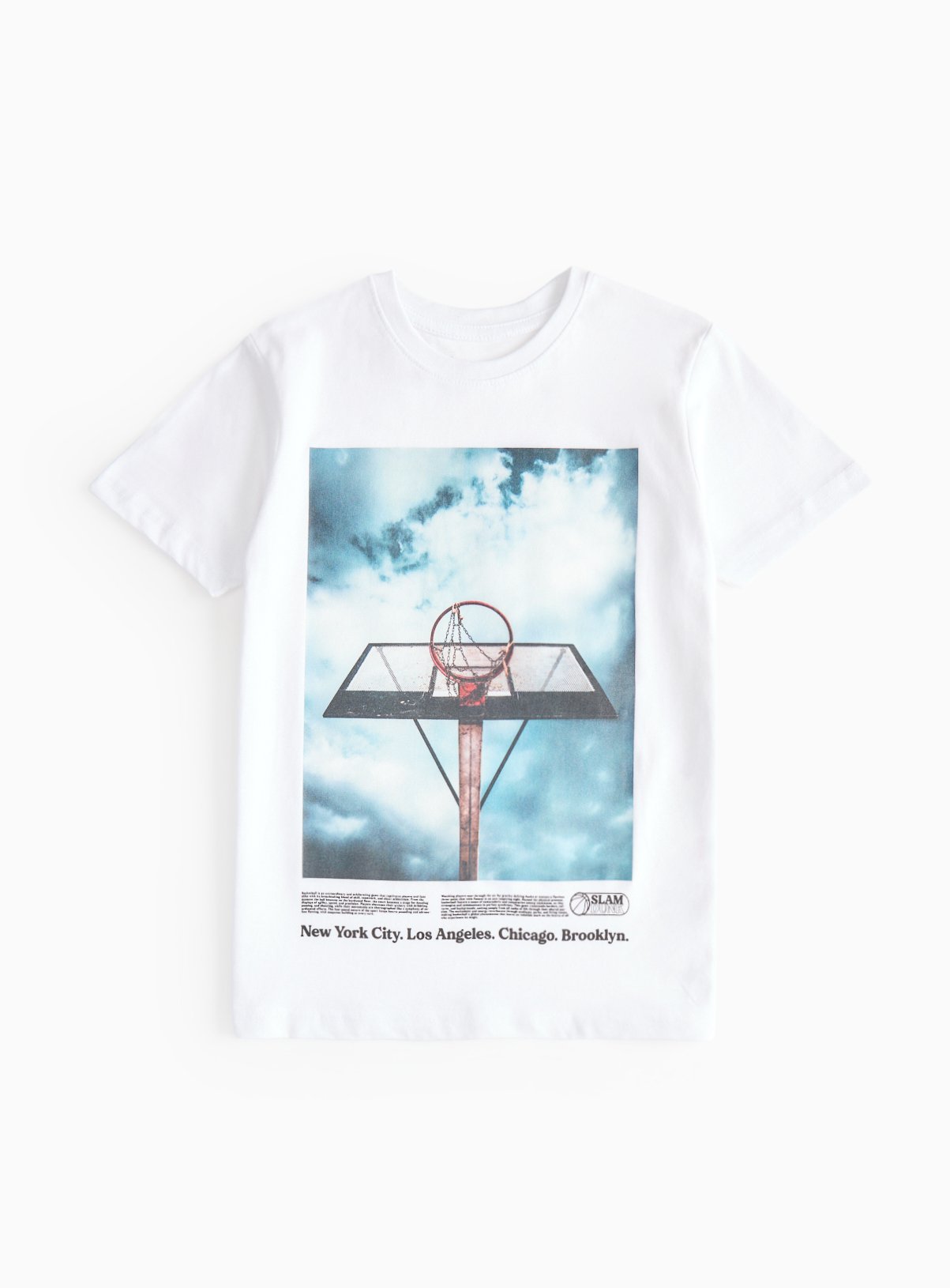 White White Basketball Graphic Printed T-Shirt (11 Years) - Tu by Sainsbury's
