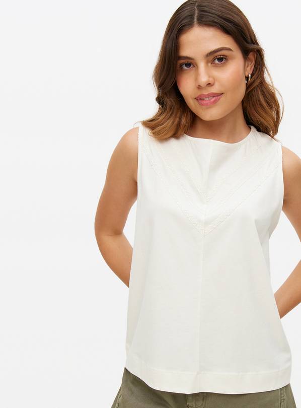 Cream Crochet Insert Vest 10