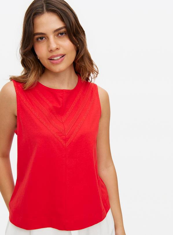 Red Crochet Insert Vest 20