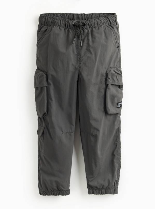 Grey Woven Cargo Trousers 5 years