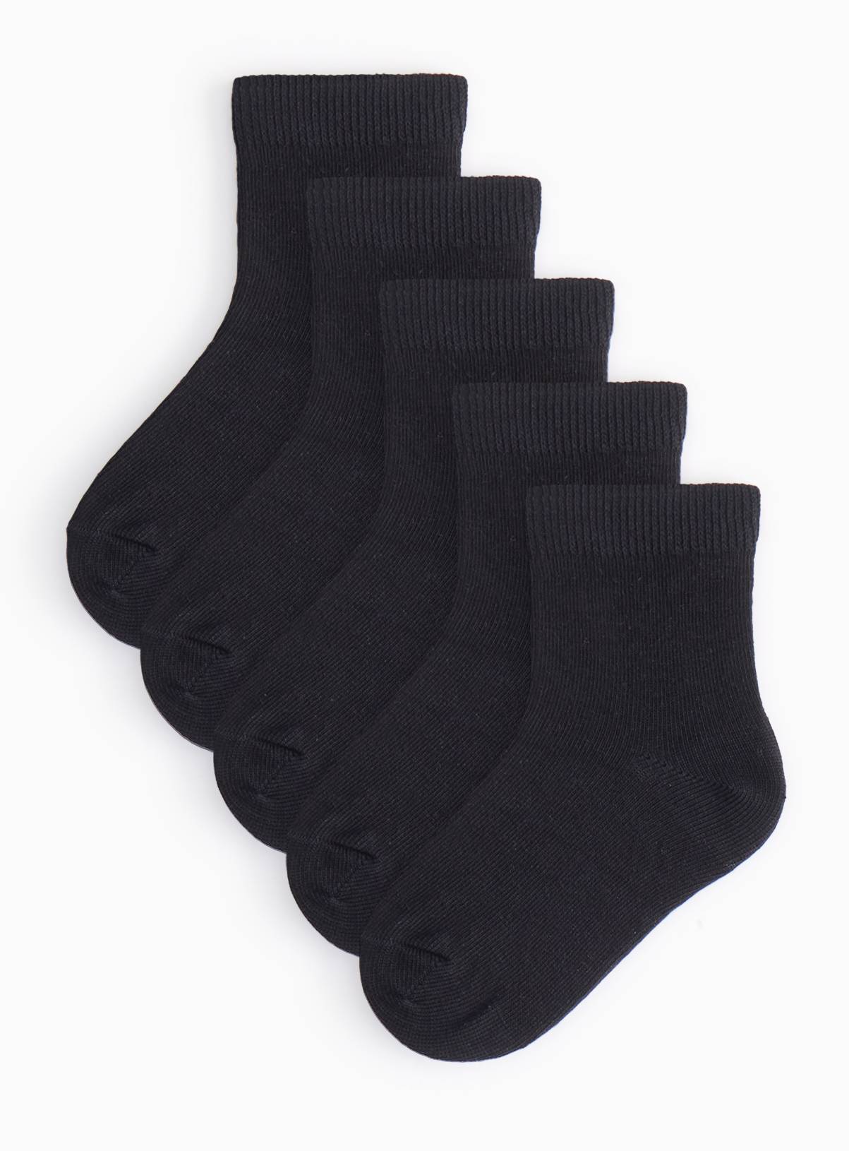 Black Socks 5 Pack 6-8.5 Infant - Image 1