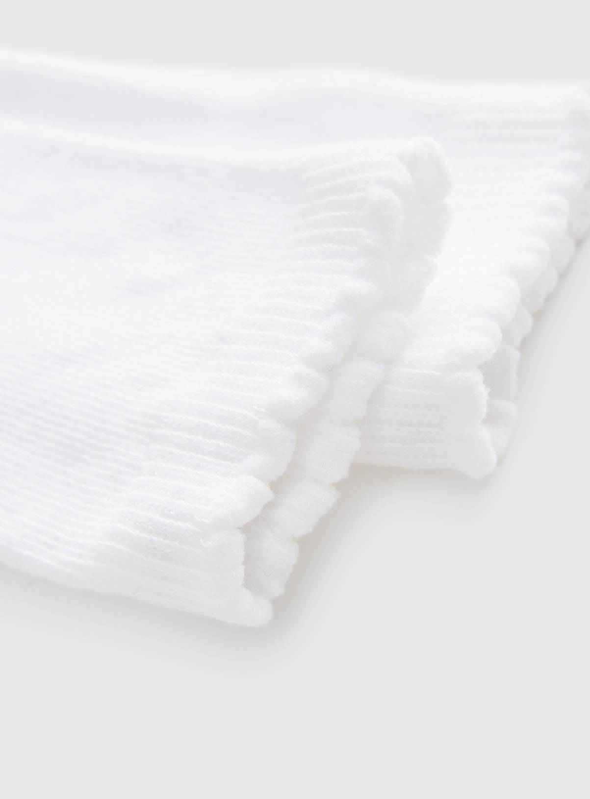 White Plain Knee High Socks 5 Pack 9-12 Infant - Image 2