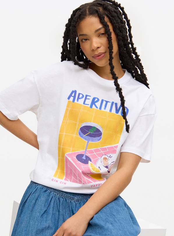Aperitivo Graphic Oversized T-Shirt M