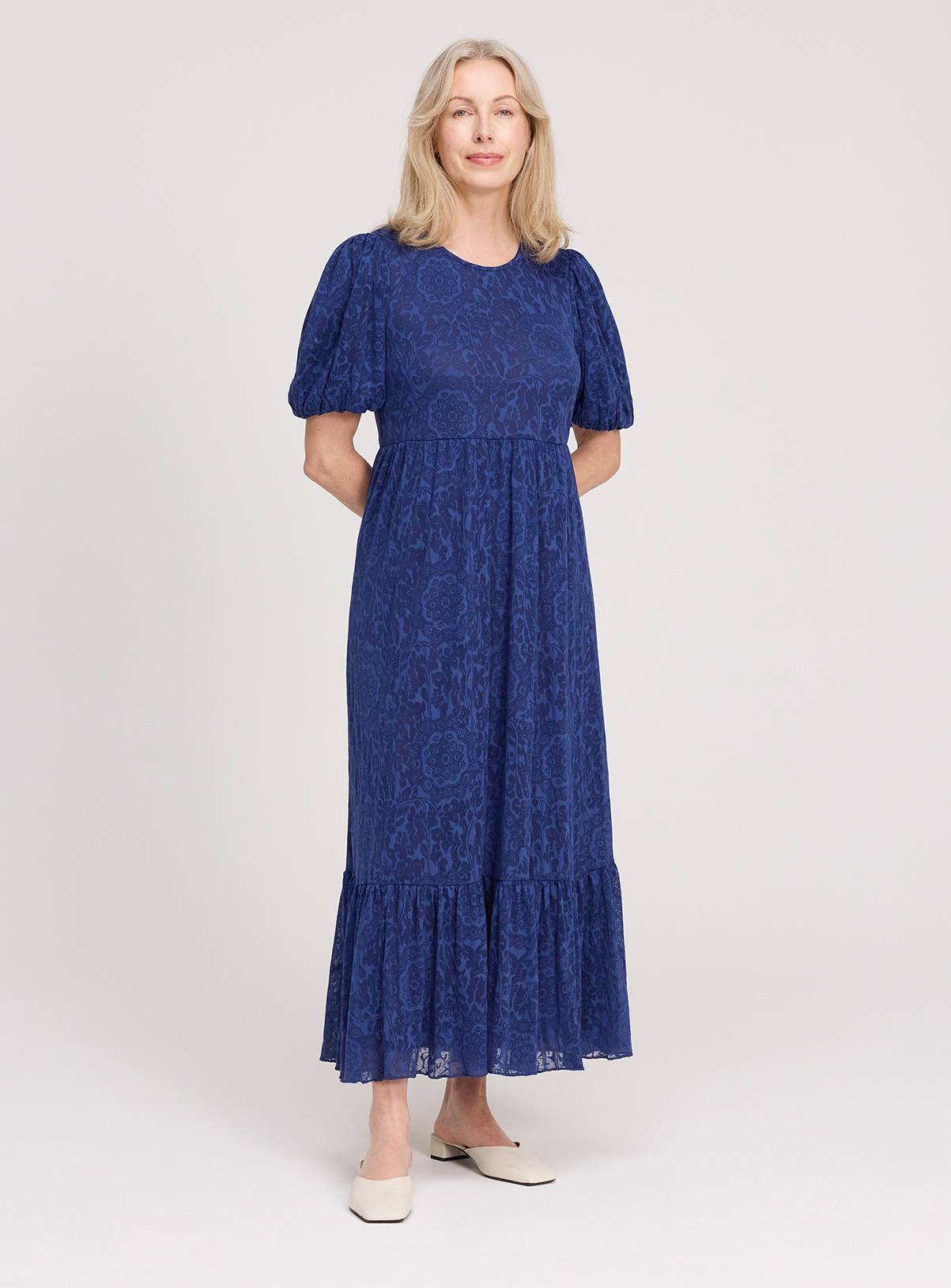FINERY Yasmine Dress Navy 14 - Image 1