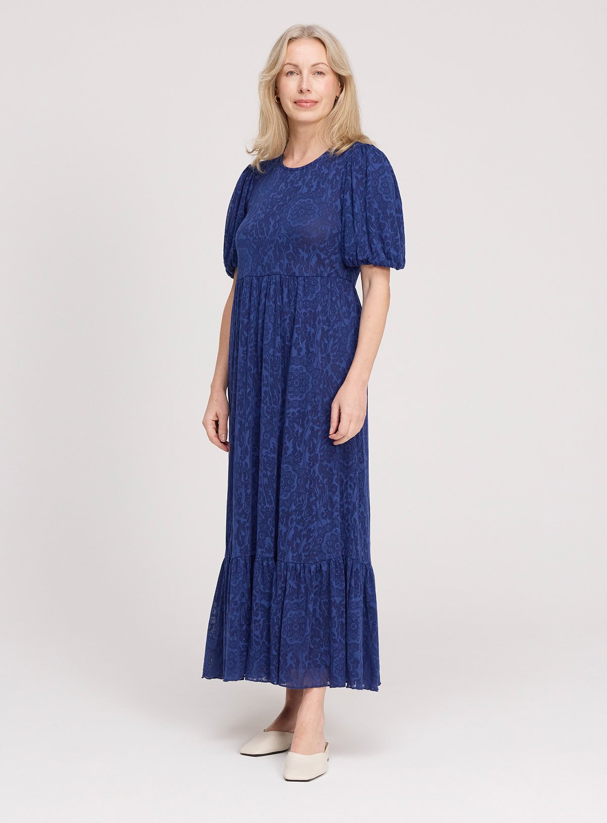 FINERY Yasmine Dress Navy 14 - Image 2 thumbnail