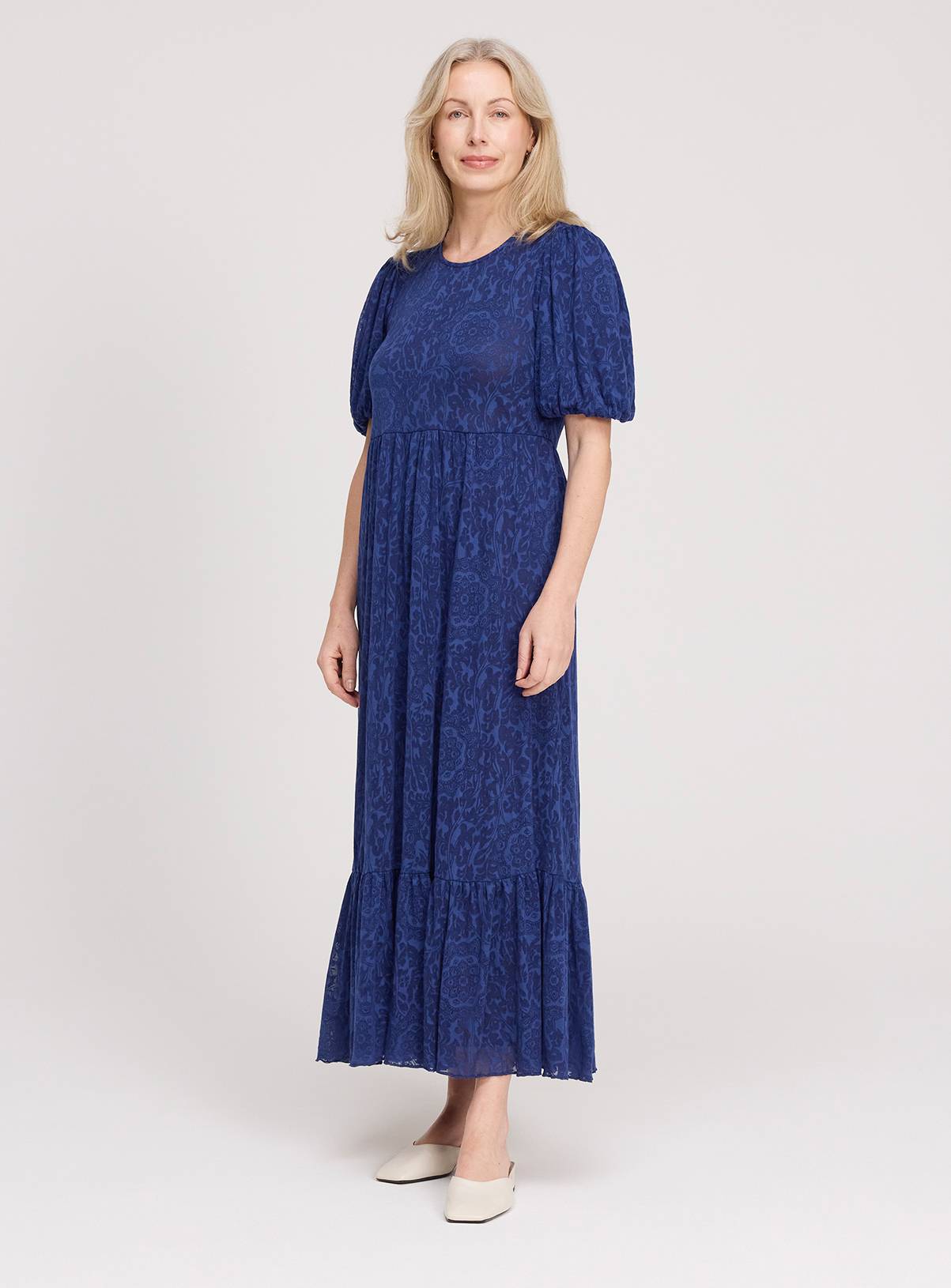 FINERY Yasmine Dress Navy 14 - Image 2