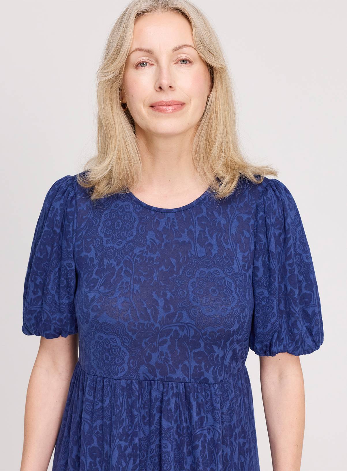 FINERY Yasmine Dress Navy 14 - Image 3