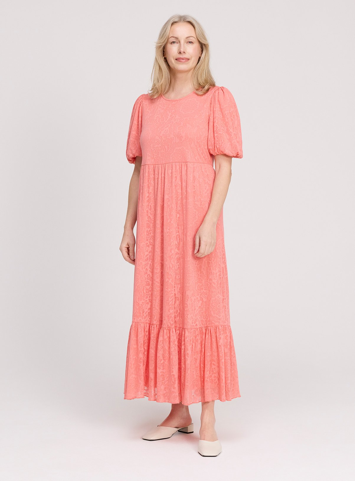 FINERY Yasmine Dress Coral 16 - Image 2 thumbnail