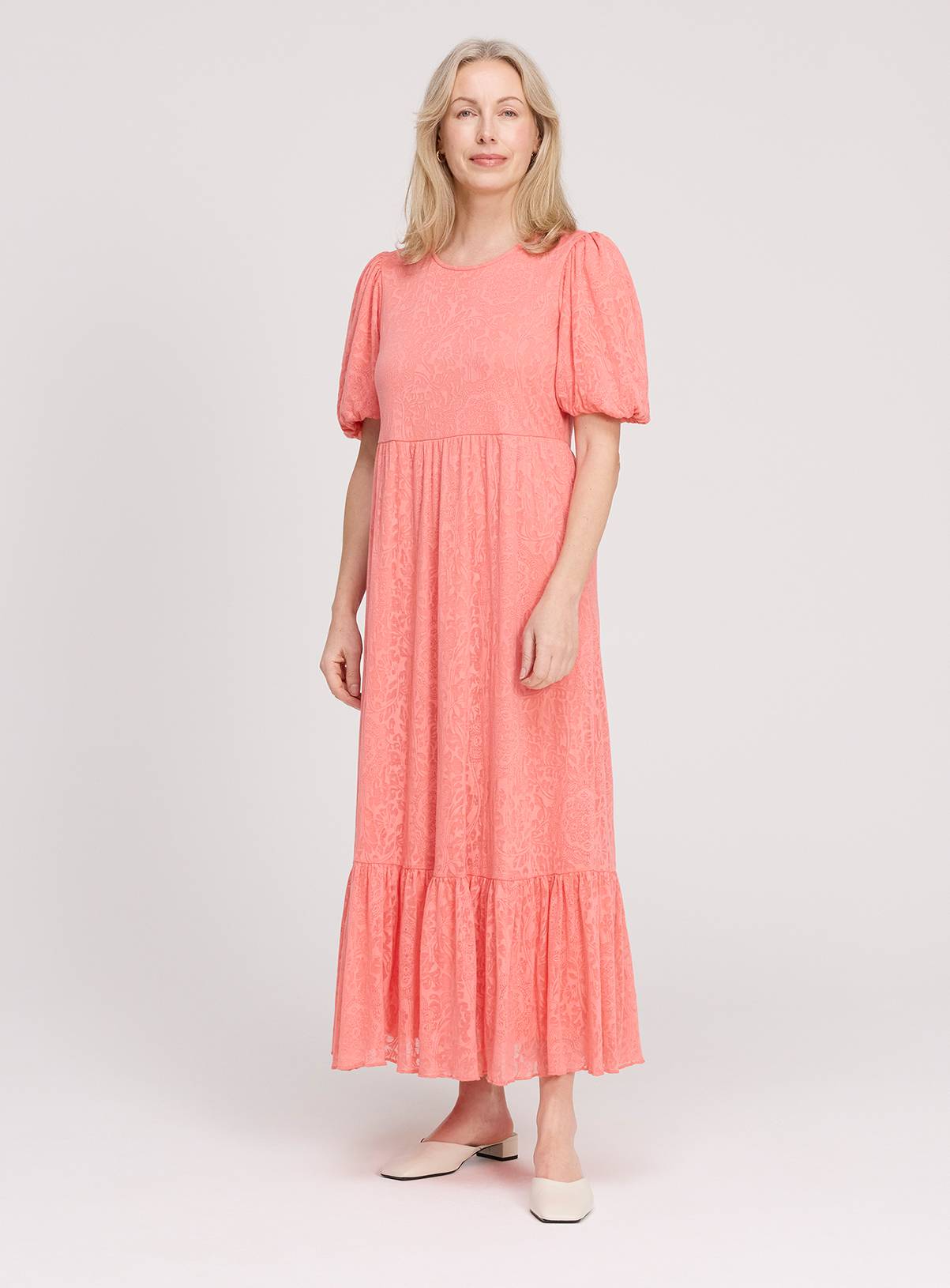 FINERY Yasmine Dress Coral 16 - Image 2