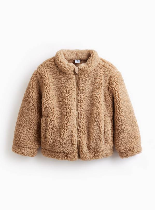 Camel Borg Fleece Jacket 5-6 years
