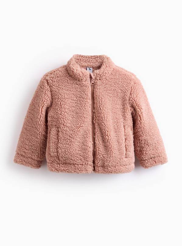 Pink Borg Fleece Jacket 2-3 years