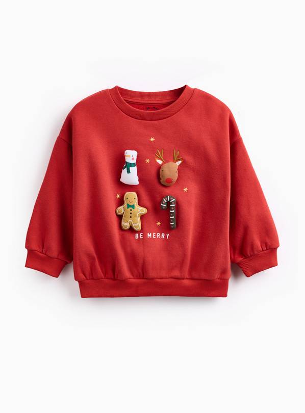 Red Squishy Icons Sweatshirt 1-2 years
