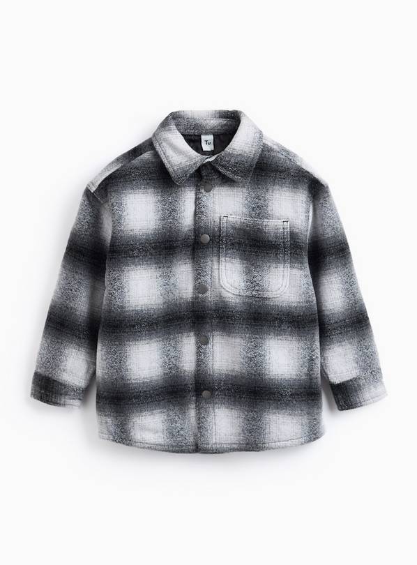 Monochrome Check Brushed Overshirt 11 years