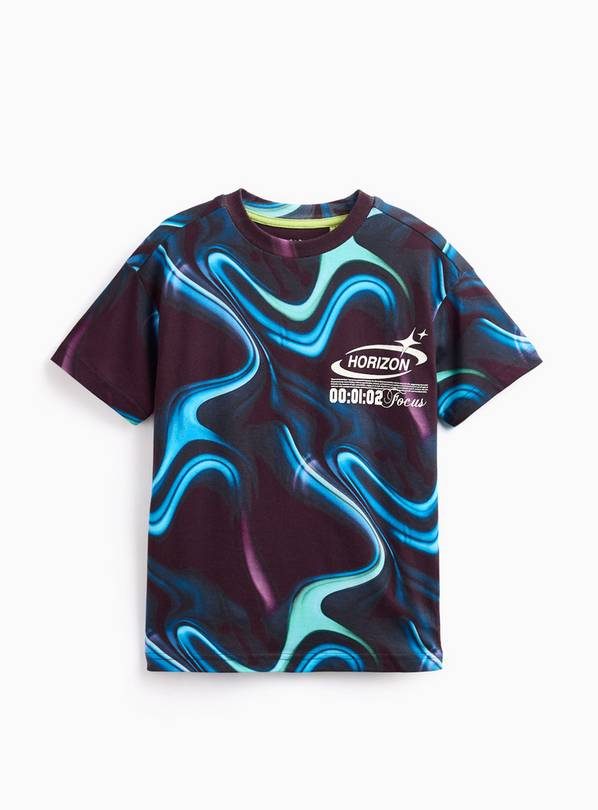 Blue Marble Galaxy Graphic T-Shirt 11 years