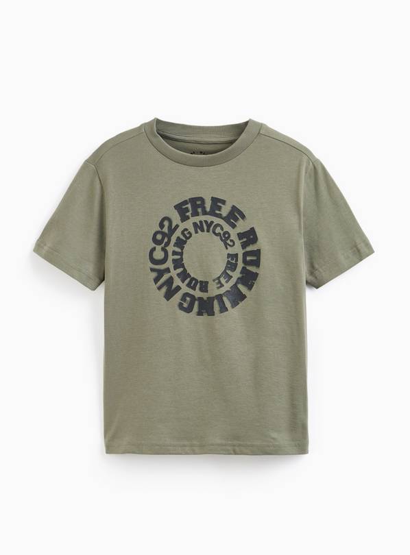 Khaki Free Running Graphic Print T-Shirt 5 years