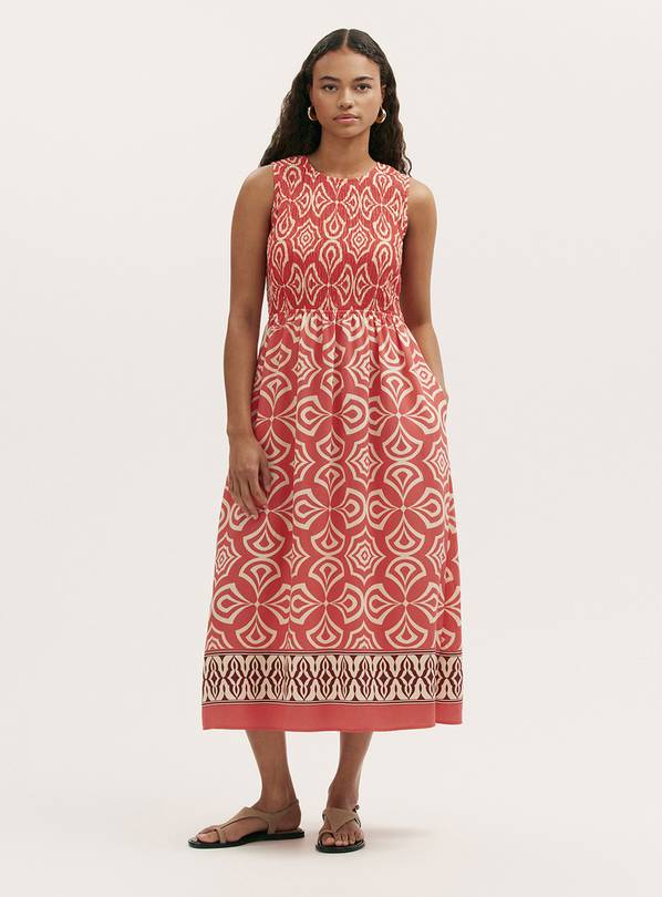 FINERY Skylar Dress Coral Mosaic 16