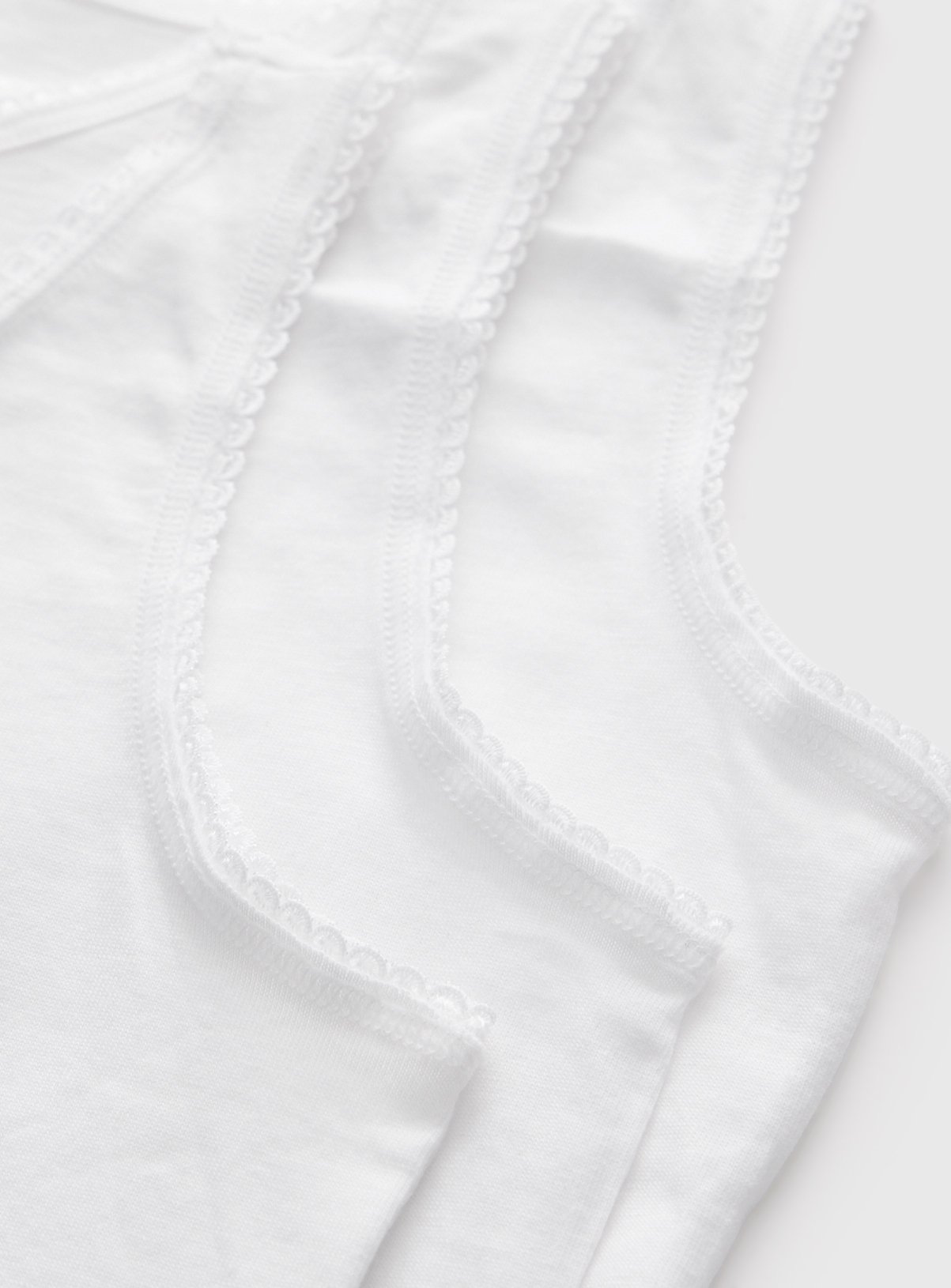White Wide Strap Vests 5 Pack 10-11 years - Image 2 thumbnail