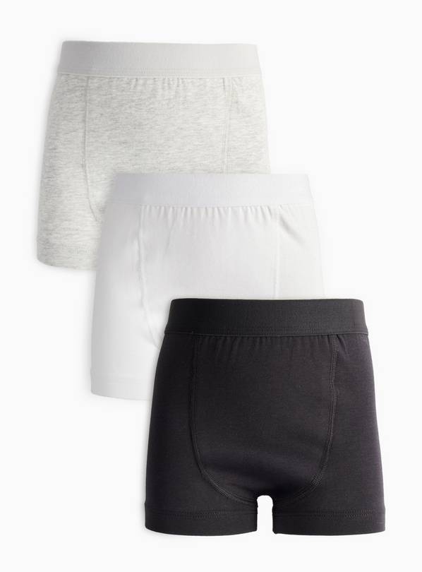 Black, Grey & White Trunks 5 Pack 7-8 years