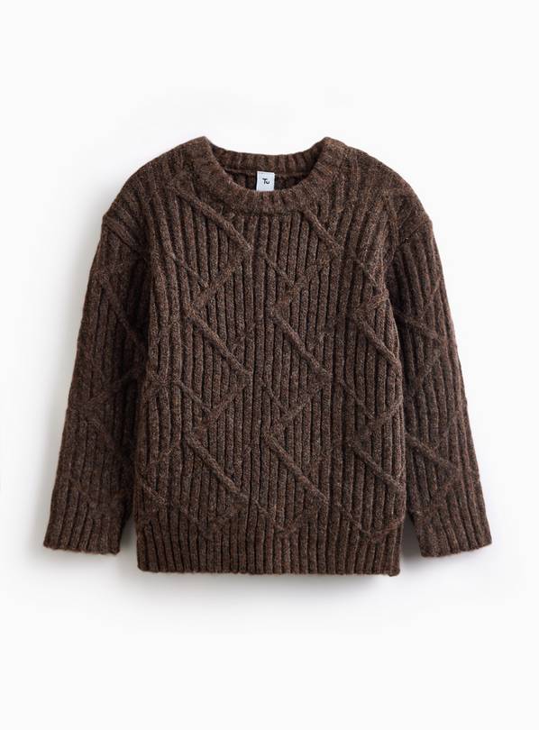 Brown Twisted Knit Jumper 5-6 years