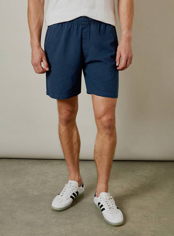BURTON Navy Marl Textured Casual Shorts S