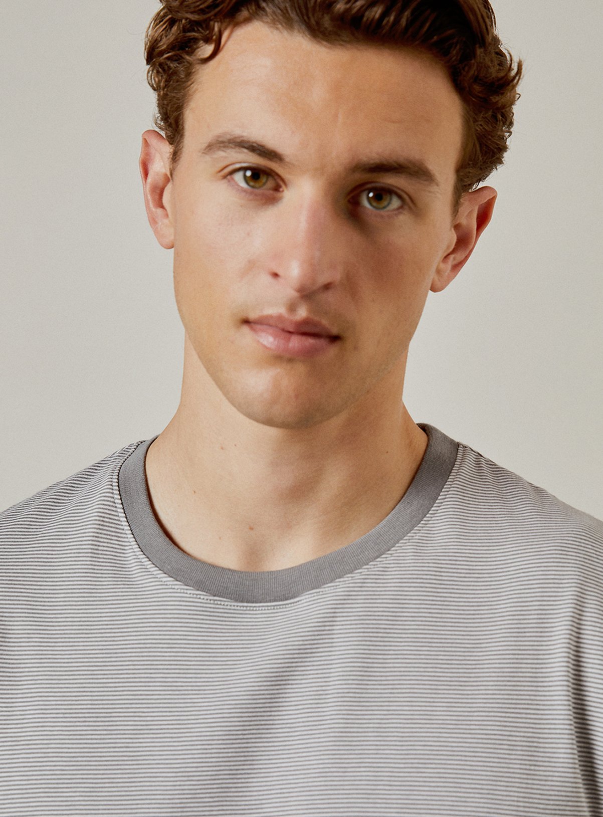 BURTON Mid Grey Feeder Stripe T Shirt S - Image 4 thumbnail
