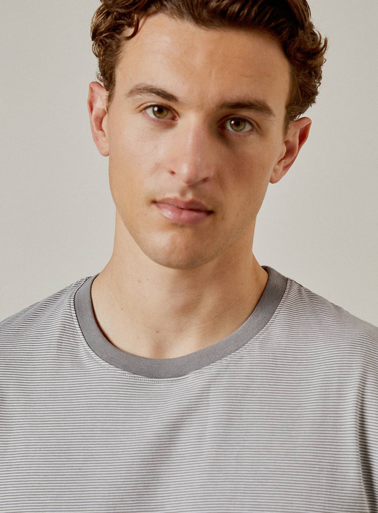 BURTON Mid Grey Feeder Stripe T Shirt S - Image 4