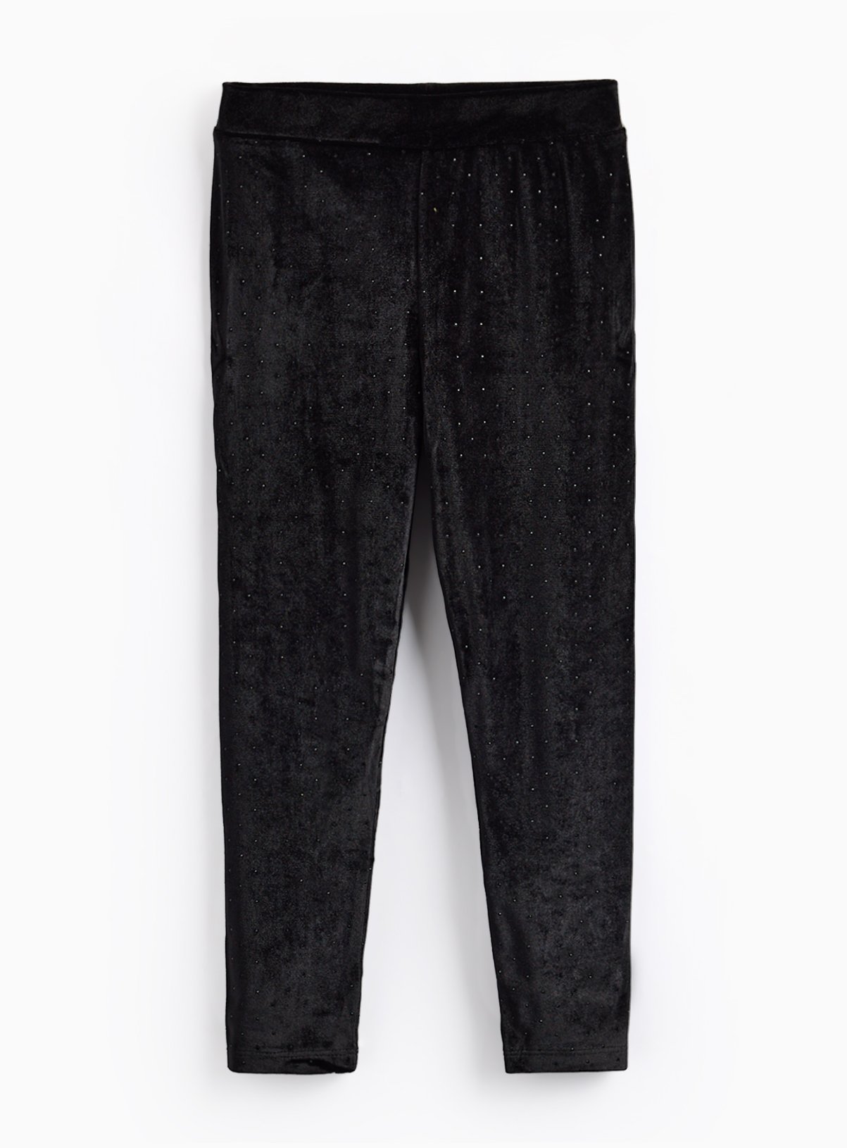 Black Black Velour Studded Leggings - Tu by Sainsbury's