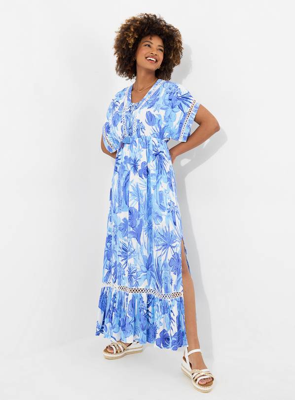 JOE BROWNS Kimono Sleeve Boho Tassel Maxi Dress 8