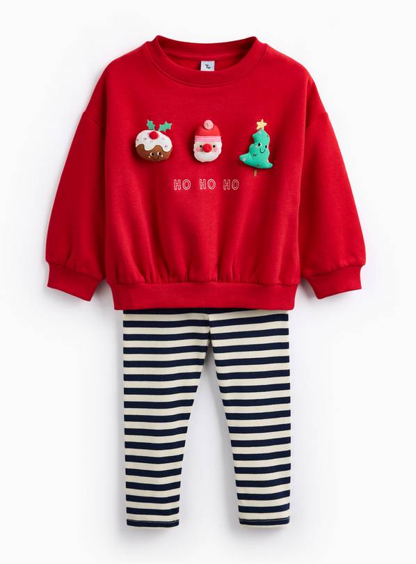 Christmas Santa Tree Sweatshirt & Leggings Set 5-6 years
