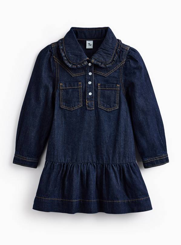 Blue Denim Shirt Dress 3-4 years