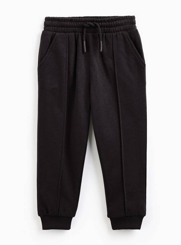 Black Seam Detail Cuffed Joggers 1-2 years