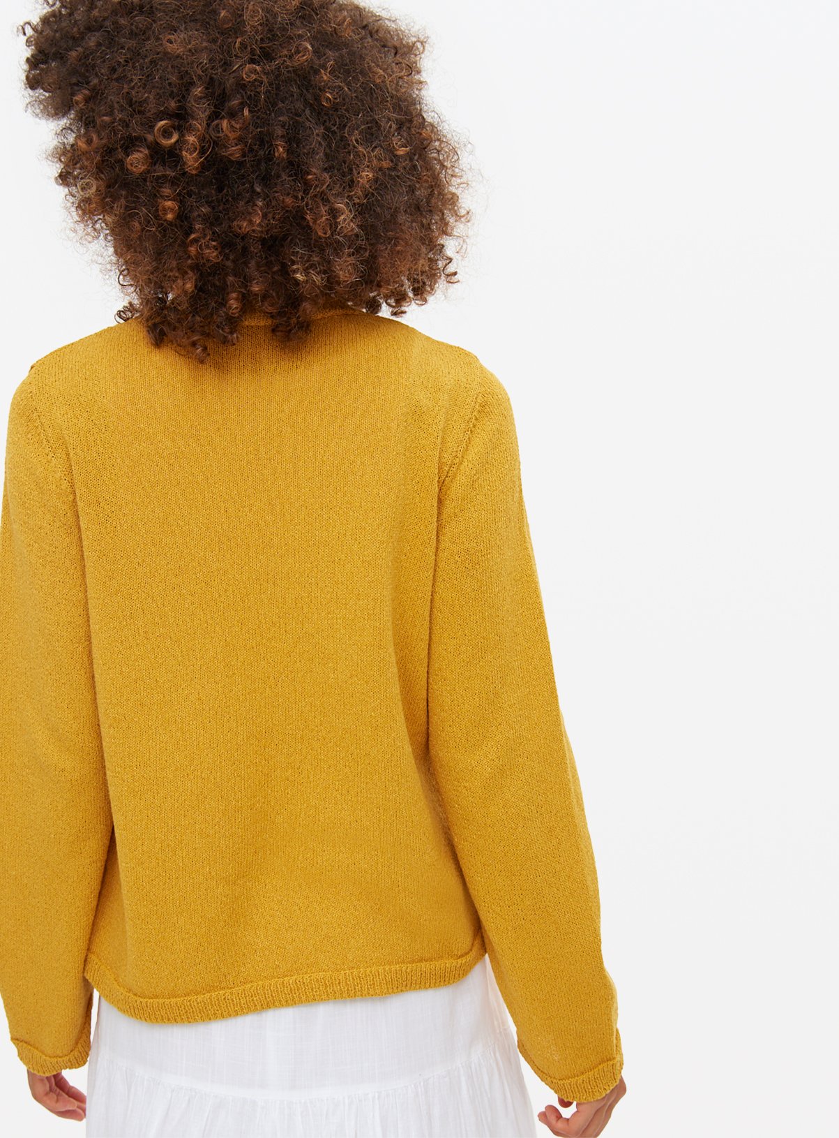 Yellow Tie-Front Boucle Cardigan 10 - Image 4 thumbnail