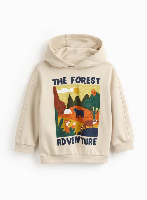 Beige Forest Adventure Hoodie 5-6 years