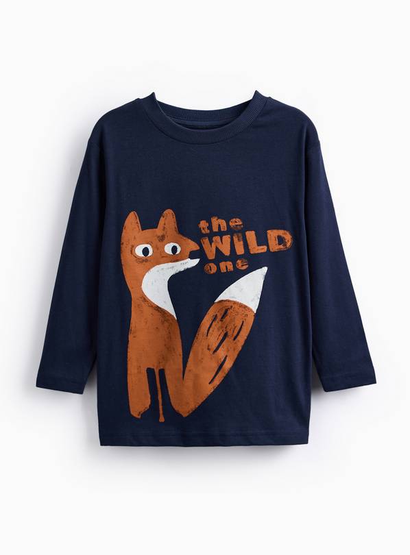 Navy The Wild One Long Sleeve T-Shirt 5-6 years