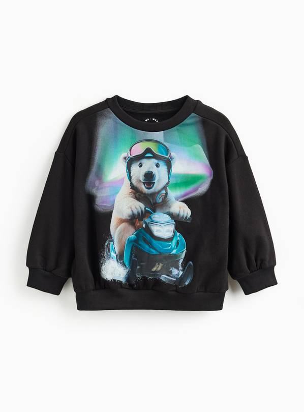 AI Polar Bear Print Sweatshirt  5-6 years