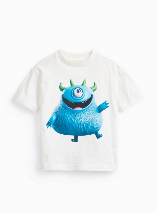 White Monster Graphic T-Shirt 3-4 years