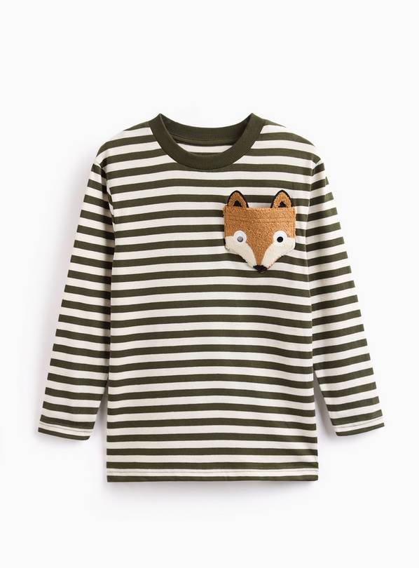 Adventure Fox Stripe Long Sleeve T Shirt 4-5 years