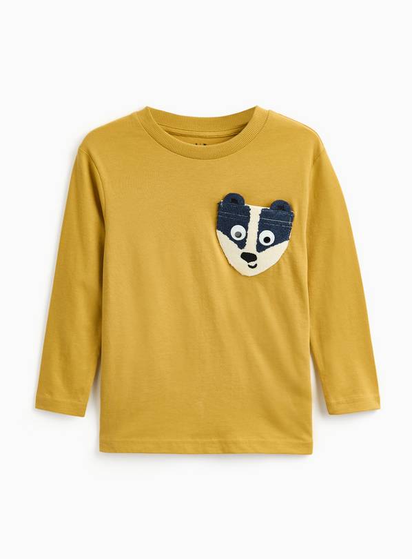 Yellow Badger Hero Long Sleeve T-Shirt 6-7 years