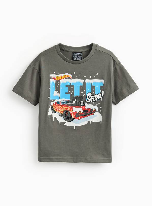 Hot Wheels Graphic Print Christmas T-Shirt 10 years