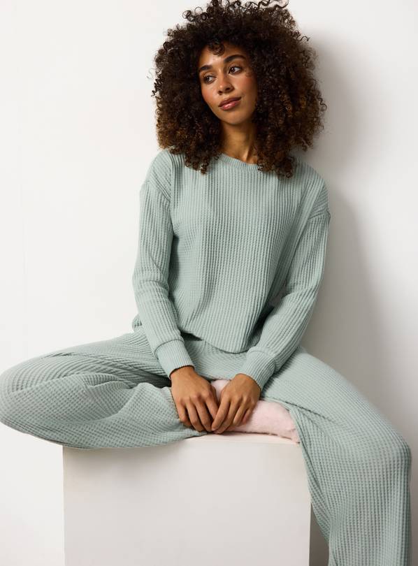Sage Waffle Co-ord Pyjama Bottoms XXL
