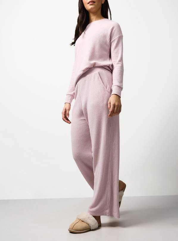 Pink Waffle Co-ord Pyjama Bottoms XL