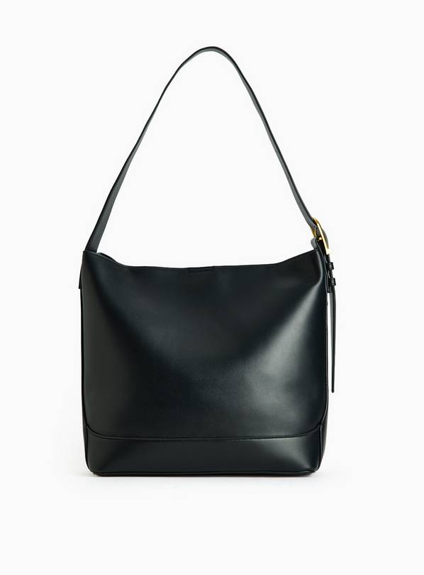 Black Bucket Shoulder Bag One Size