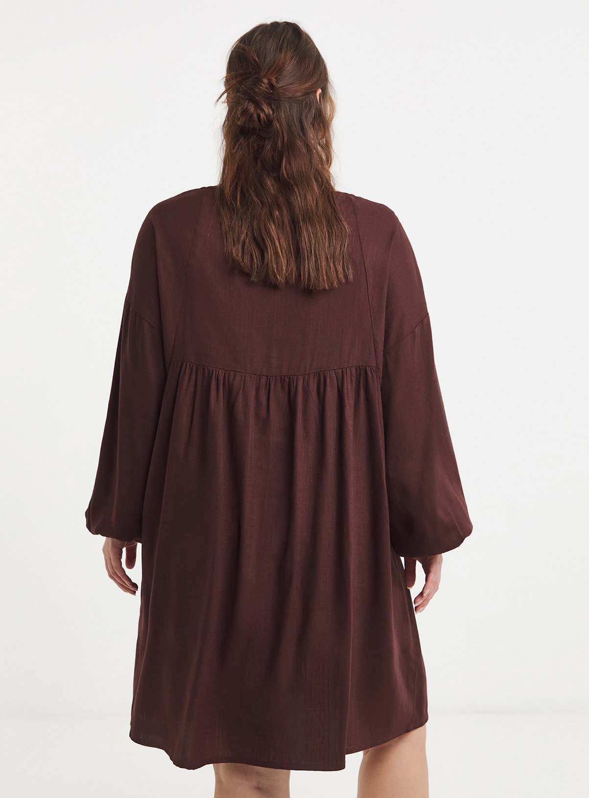 SIMPLY BE Linen Smock Dress 22 - Image 2 thumbnail