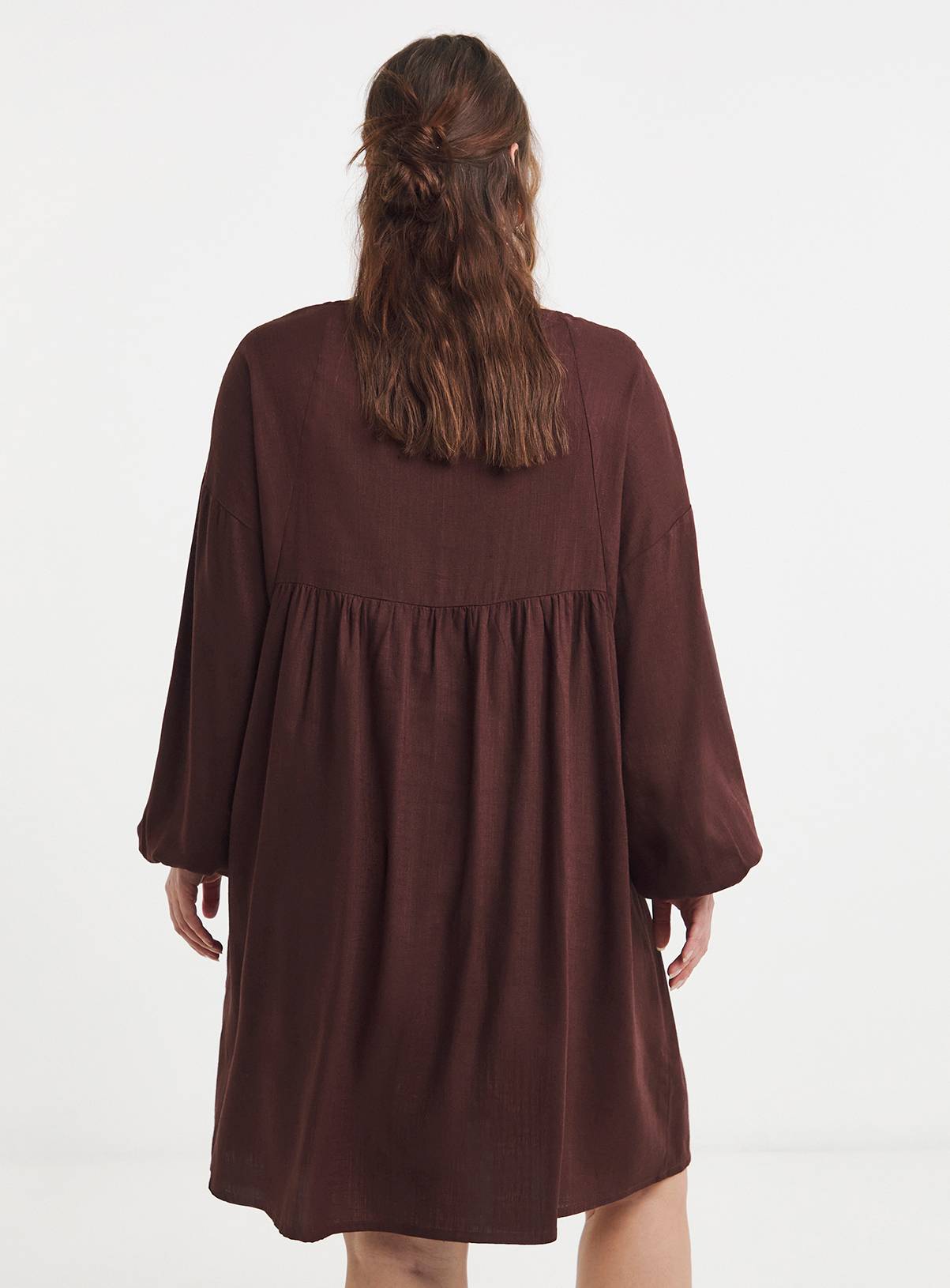SIMPLY BE Linen Smock Dress 22 - Image 2
