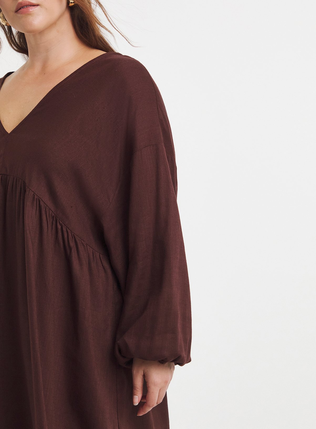 SIMPLY BE Linen Smock Dress 22 - Image 4 thumbnail