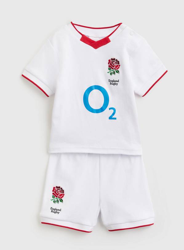 White England Rugby Home Kit 12-18 months