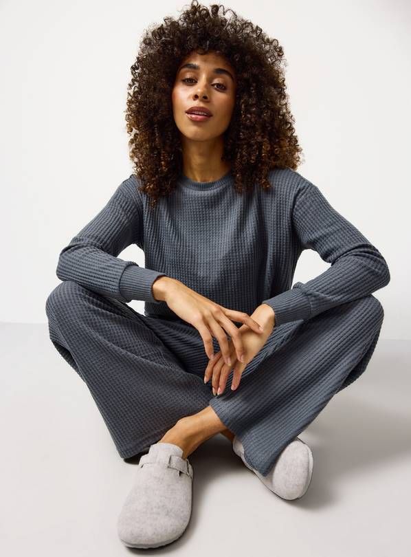 Charcoal Waffle Co-ord Pyjama Top XL