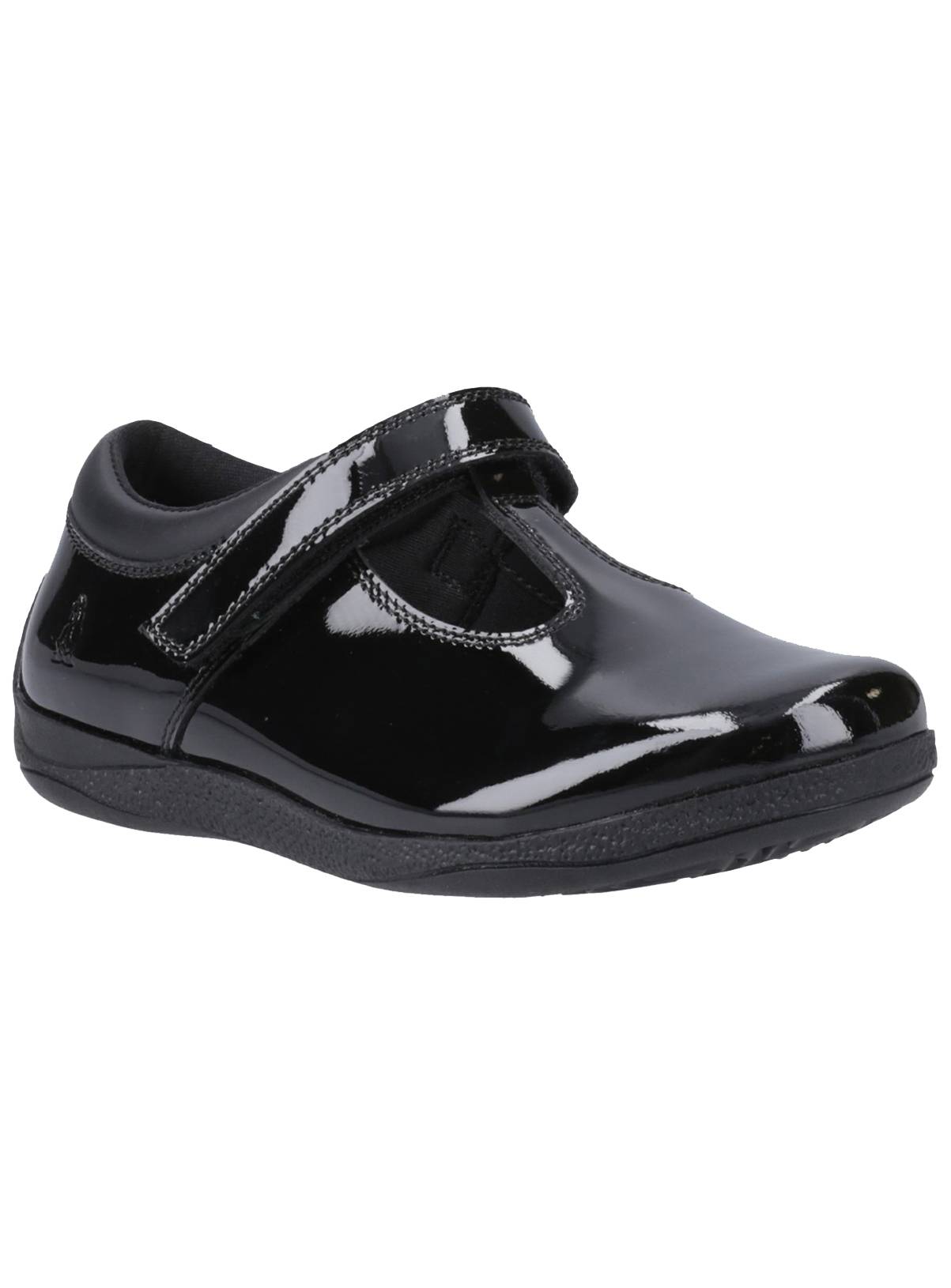 HUSH PUPPIES Caitlin T Bar Patent Leather School Shoes 6 - Image 1