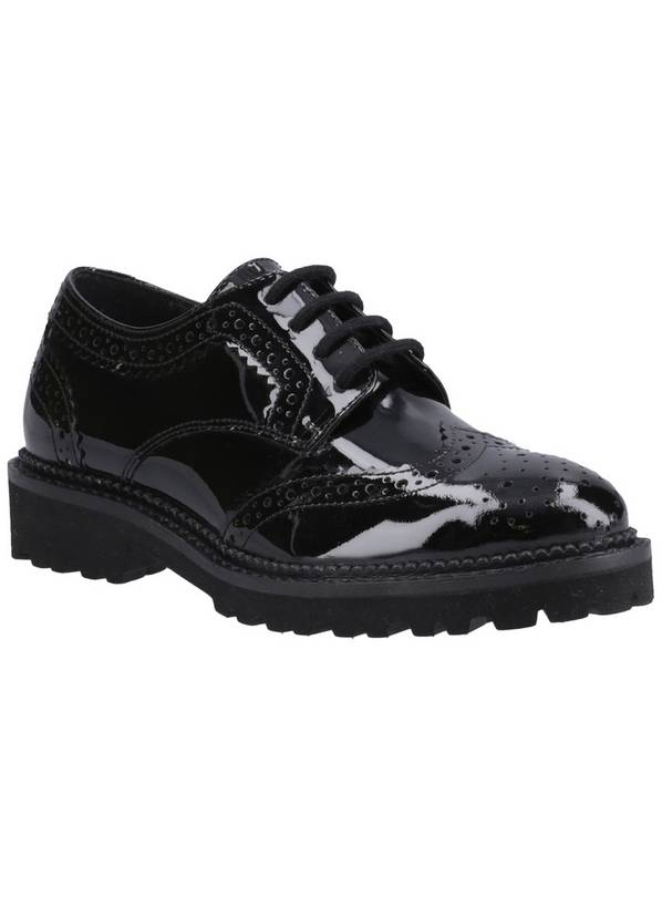 HUSH PUPPIES Gabi Lace Up Patent Snr 7